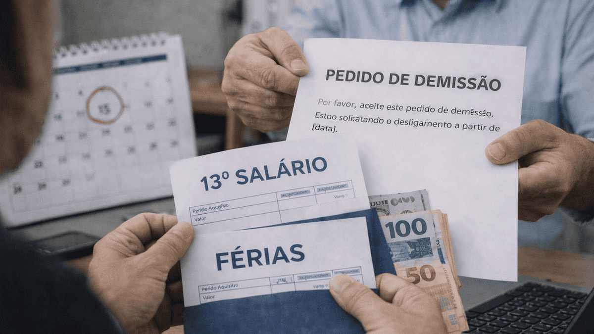 demissão 13º salário férias
