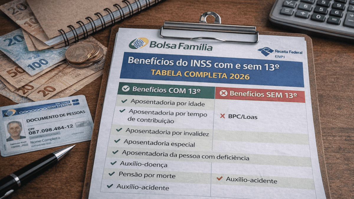 benefícios INSS 13º