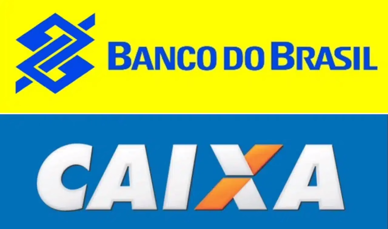 Logos da Caixa e do Banco do Brasil
