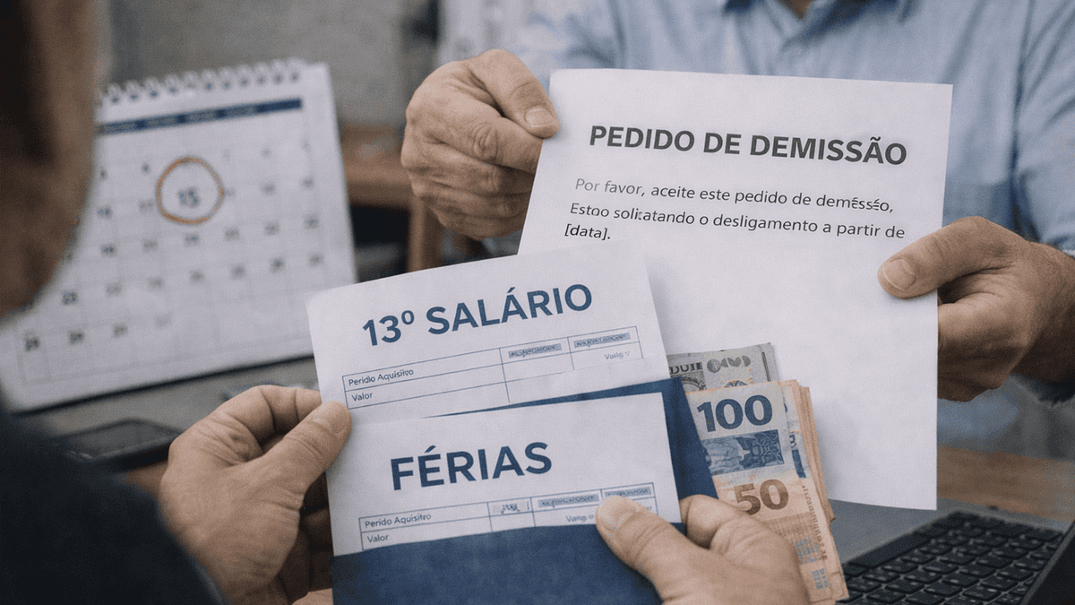 demissão 13º salário férias