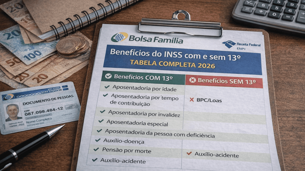 benefícios INSS 13º